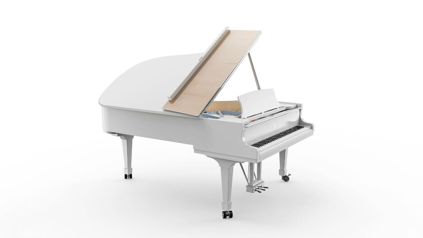 White Figured Syacmaore Steinway piano
